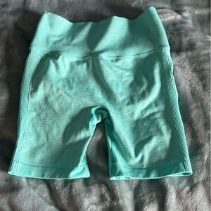 Biker Shorts. Teal Size Medium.